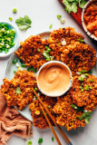 Crispy Kimchi Rice Fritters (Vegan + GF)